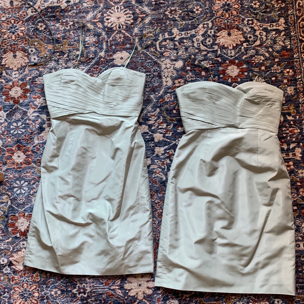 Sage green j crew cocktail dress